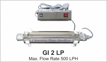UVSystem Water Disinfection Systems Model Gl 2 LP with flow rate 450 LPH with inlet, outlet 1/2 inch