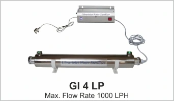 UV System Water Disinfection Systems Model Gl 4 LP with flow rate 900 LPH with inlet, outlet 1/2 inch